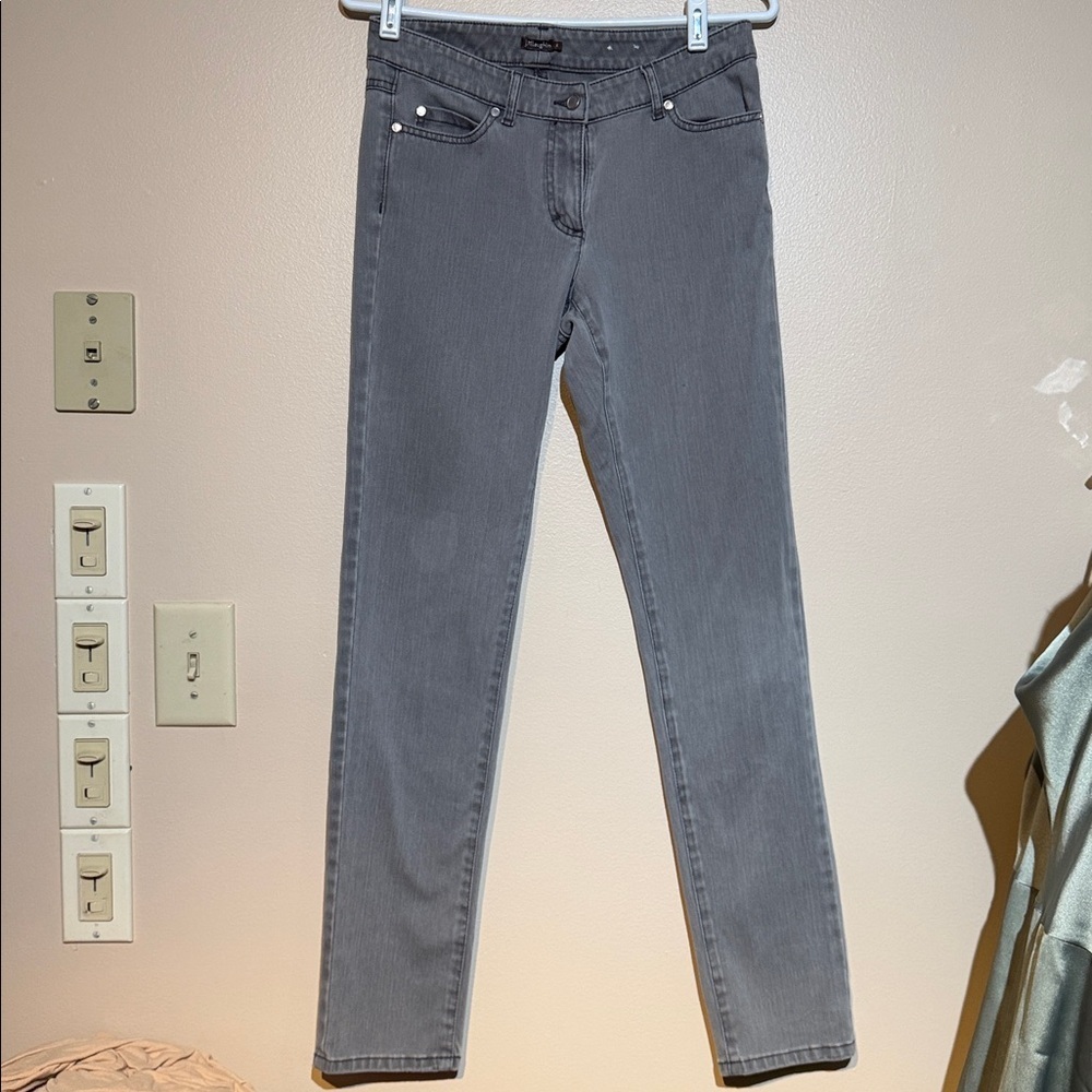 Women’s Light Gray High-Rise Skinny Jeans